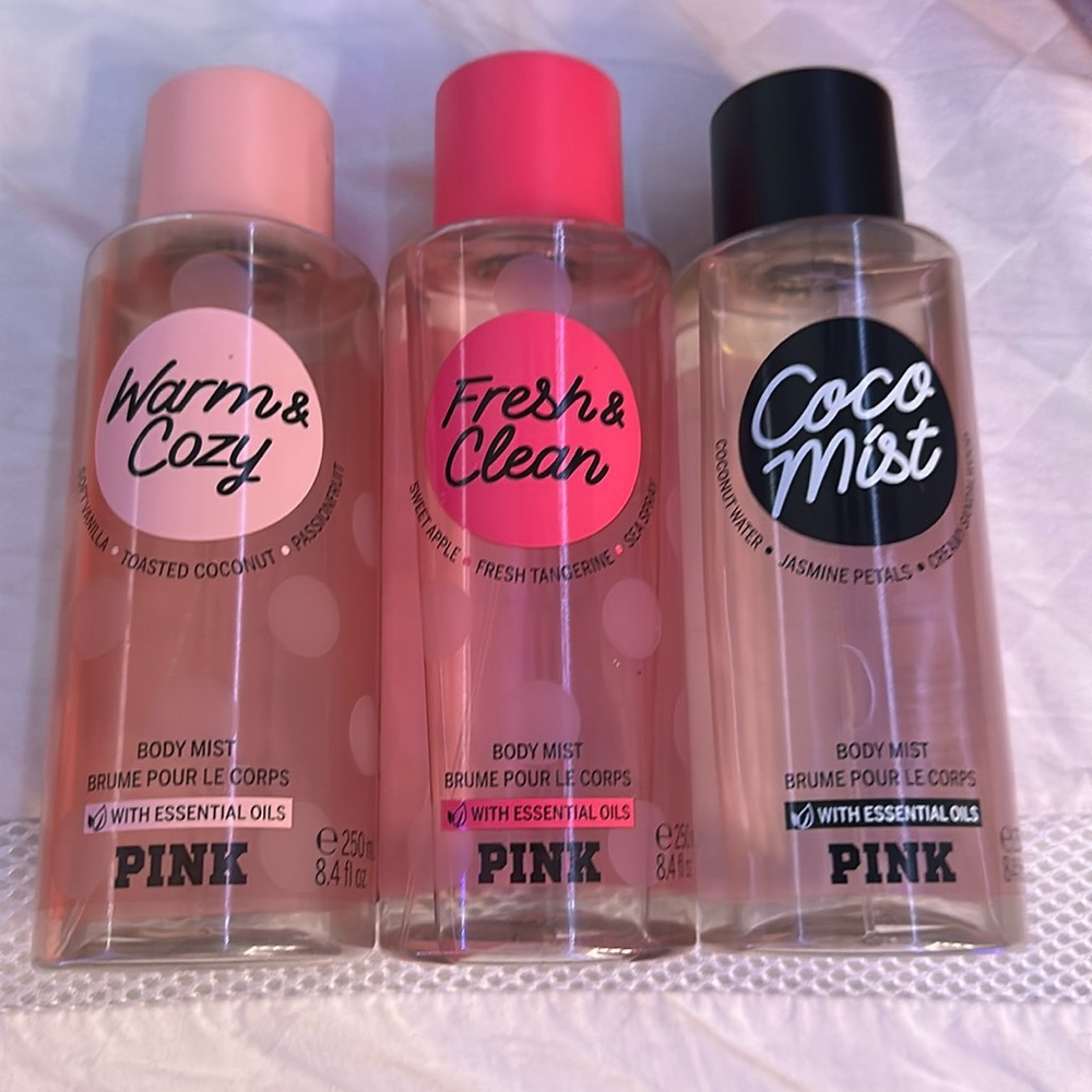 pink body mists